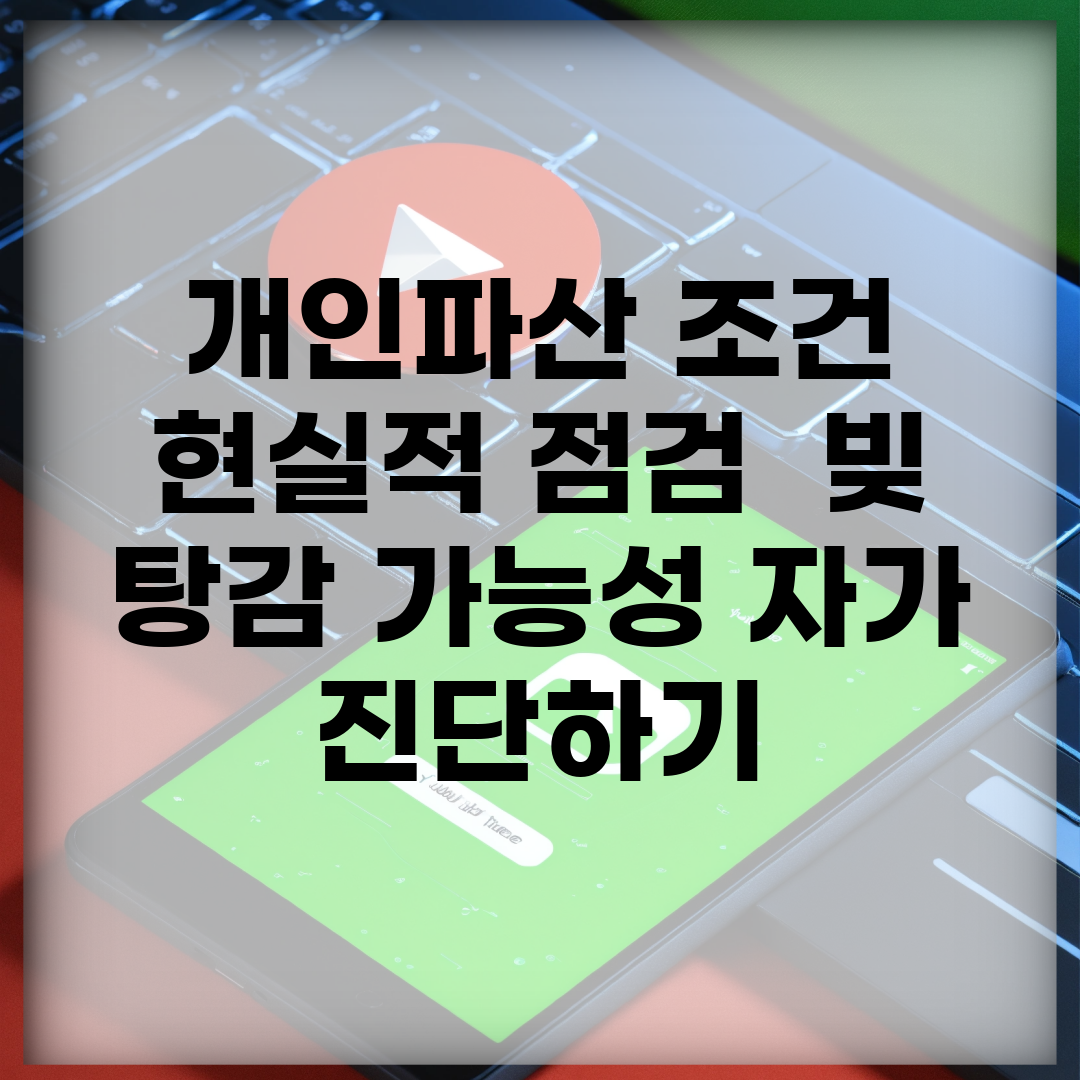 개인파산 조건 현실적 점검 | 빚 탕감 가능성 자가 진단하기