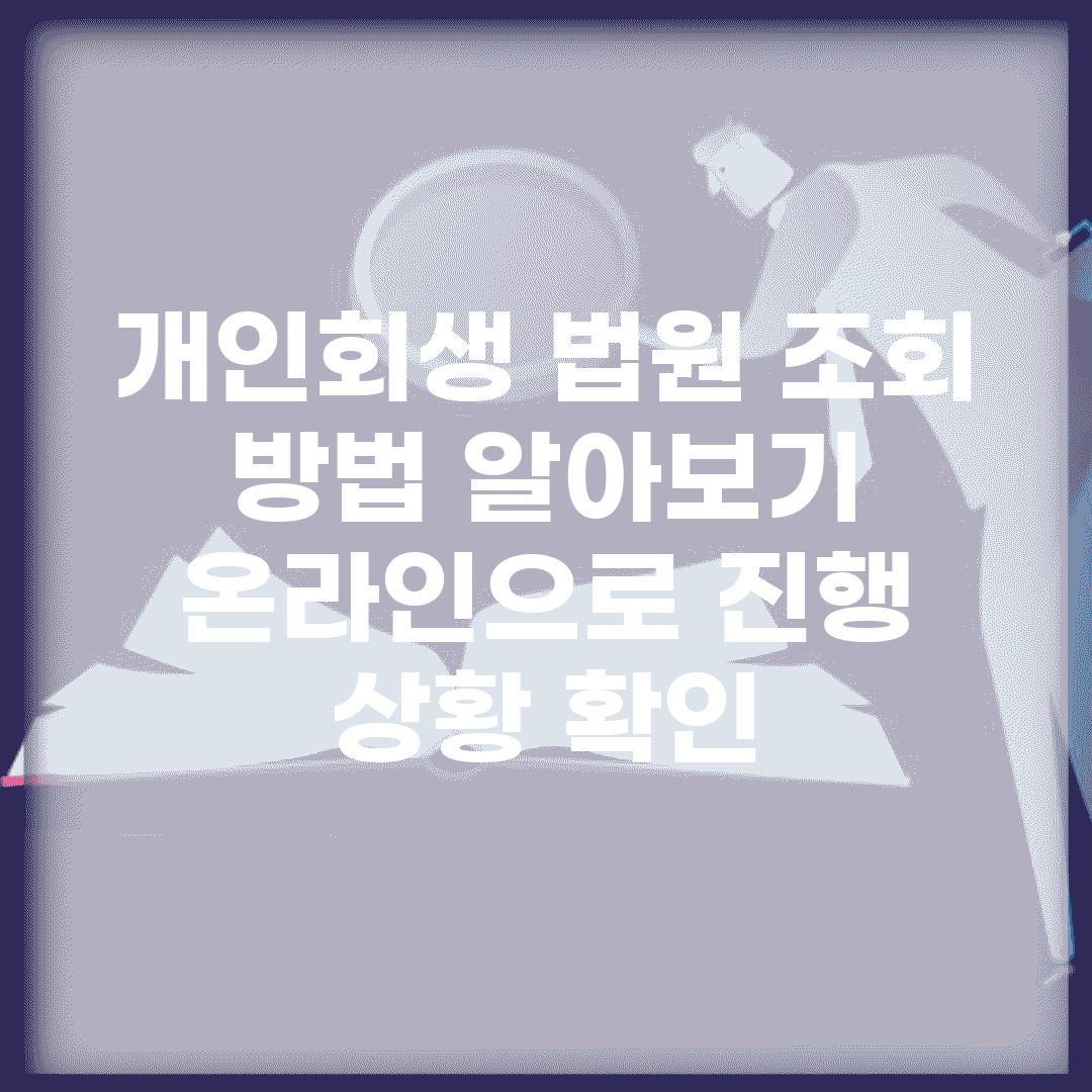 개인회생 법원 조회 방법 알아보기 | 온라인으로 진행 상황 확인