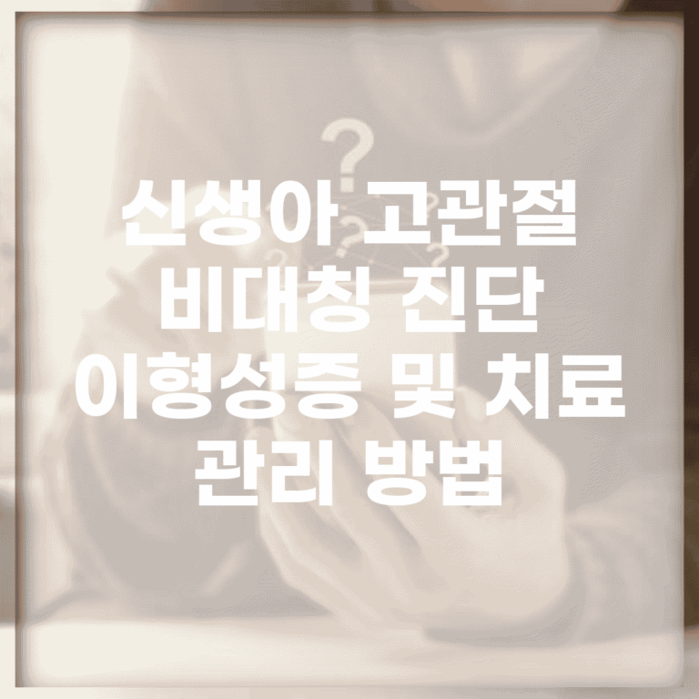 신생아 고관절 비대칭 진단| 이형성증 및 치료 관리 방법