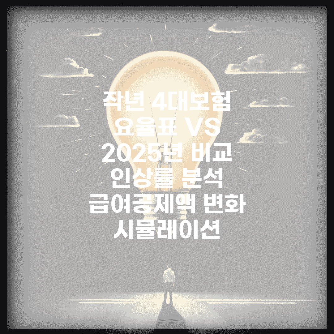 작년 4대보험 요율표 VS 2025년 비교 | 인상률 분석 | 급여공제액 변화 시뮬레이션