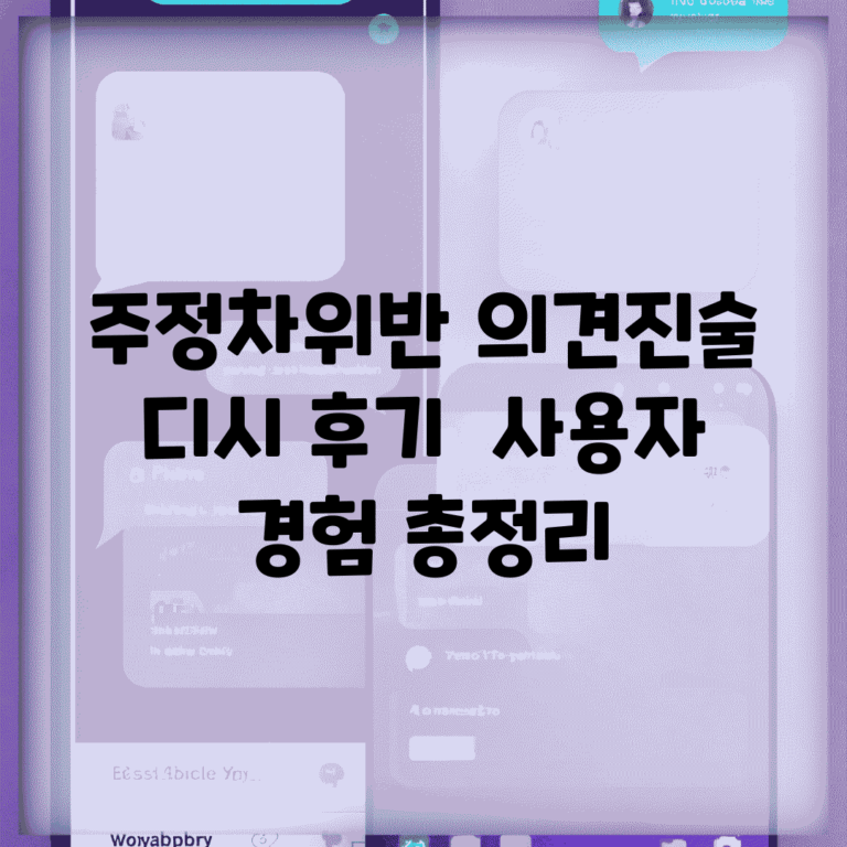 주정차위반 의견진술 디시 후기 | 사용자 경험 총정리