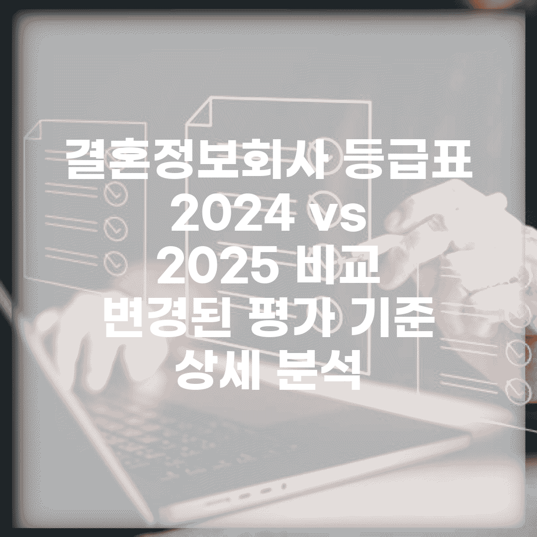 결혼정보회사 등급표 2024 vs 2025 비교 | 변경된 평가 기준 상세 분석