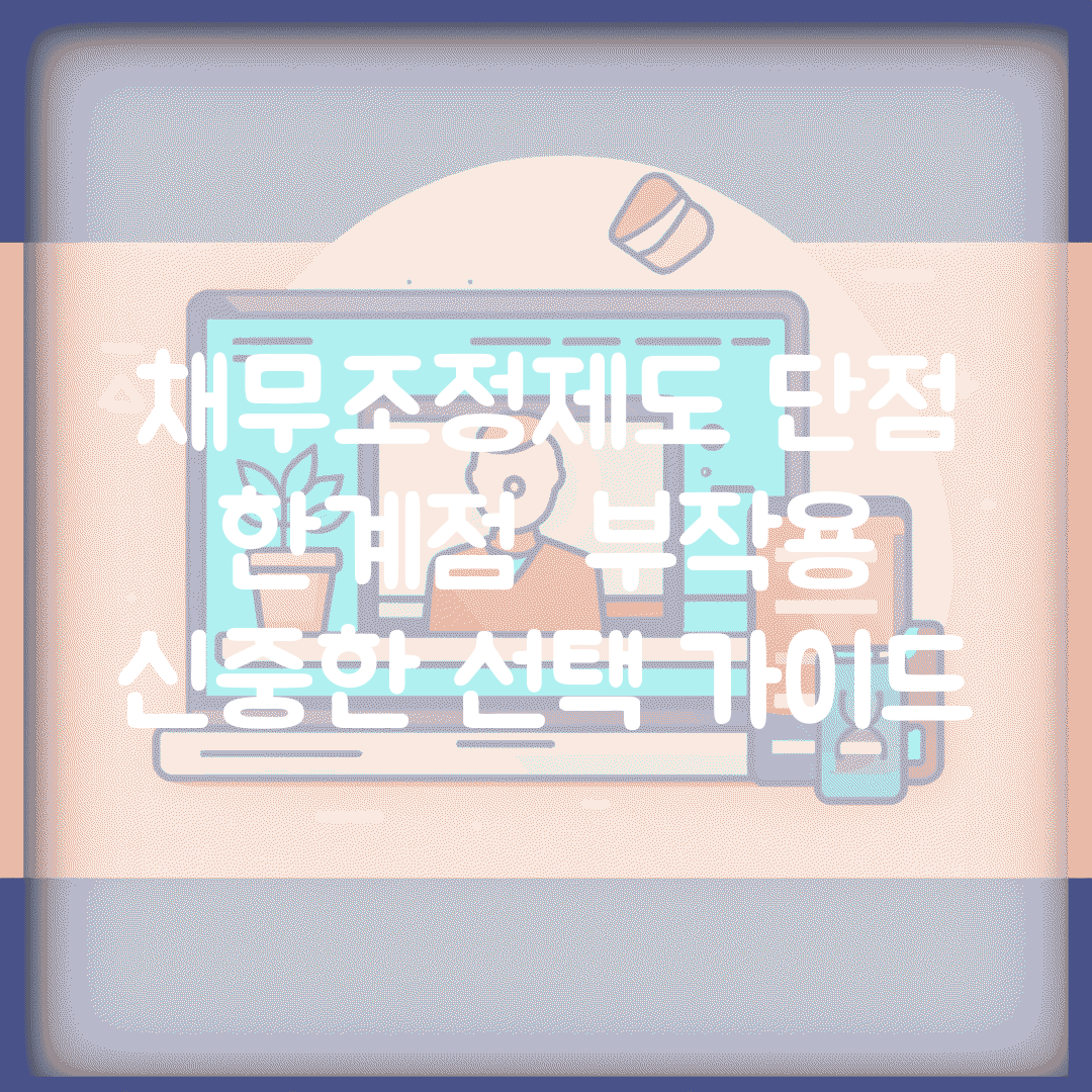 채무조정제도 단점 | 한계점 | 부작용 | 신중한 선택 가이드