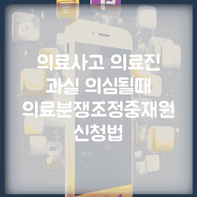 의료사고 의료진 과실 의심될때 | 의료분쟁조정중재원 신청법