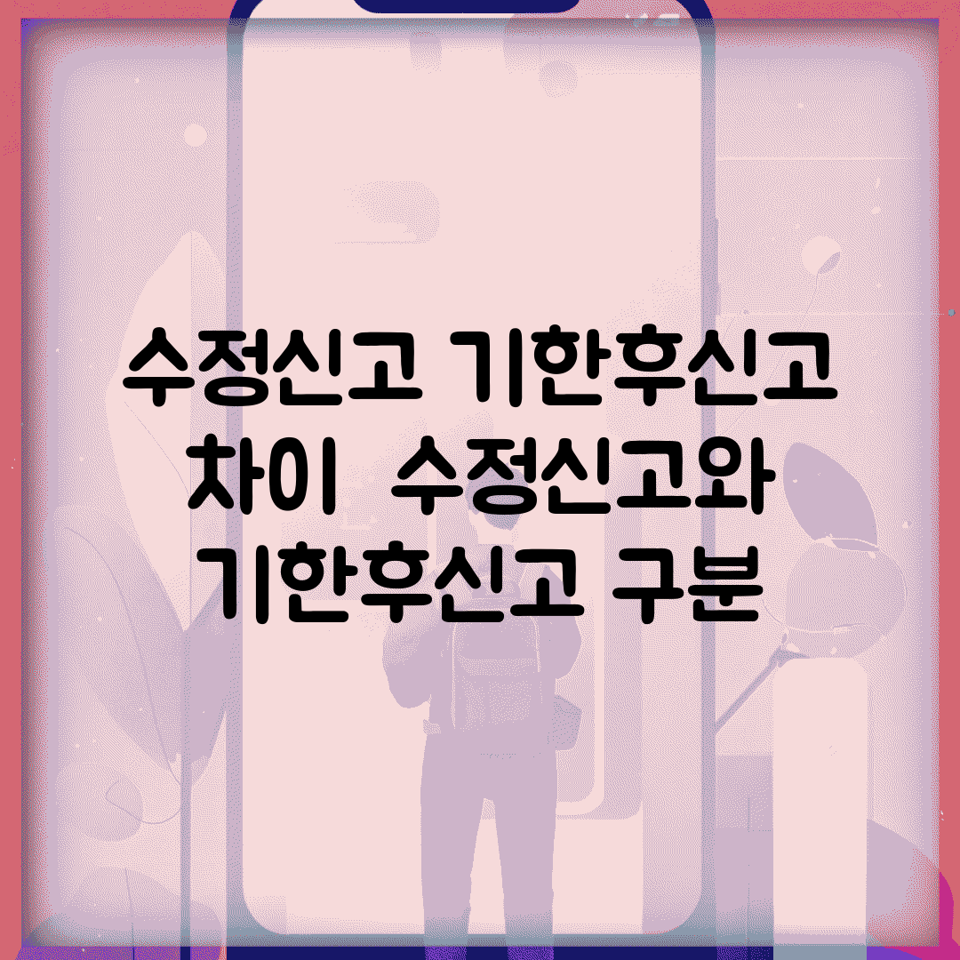 수정신고 기한후신고 차이 | 수정신고와 기한후신고 구분