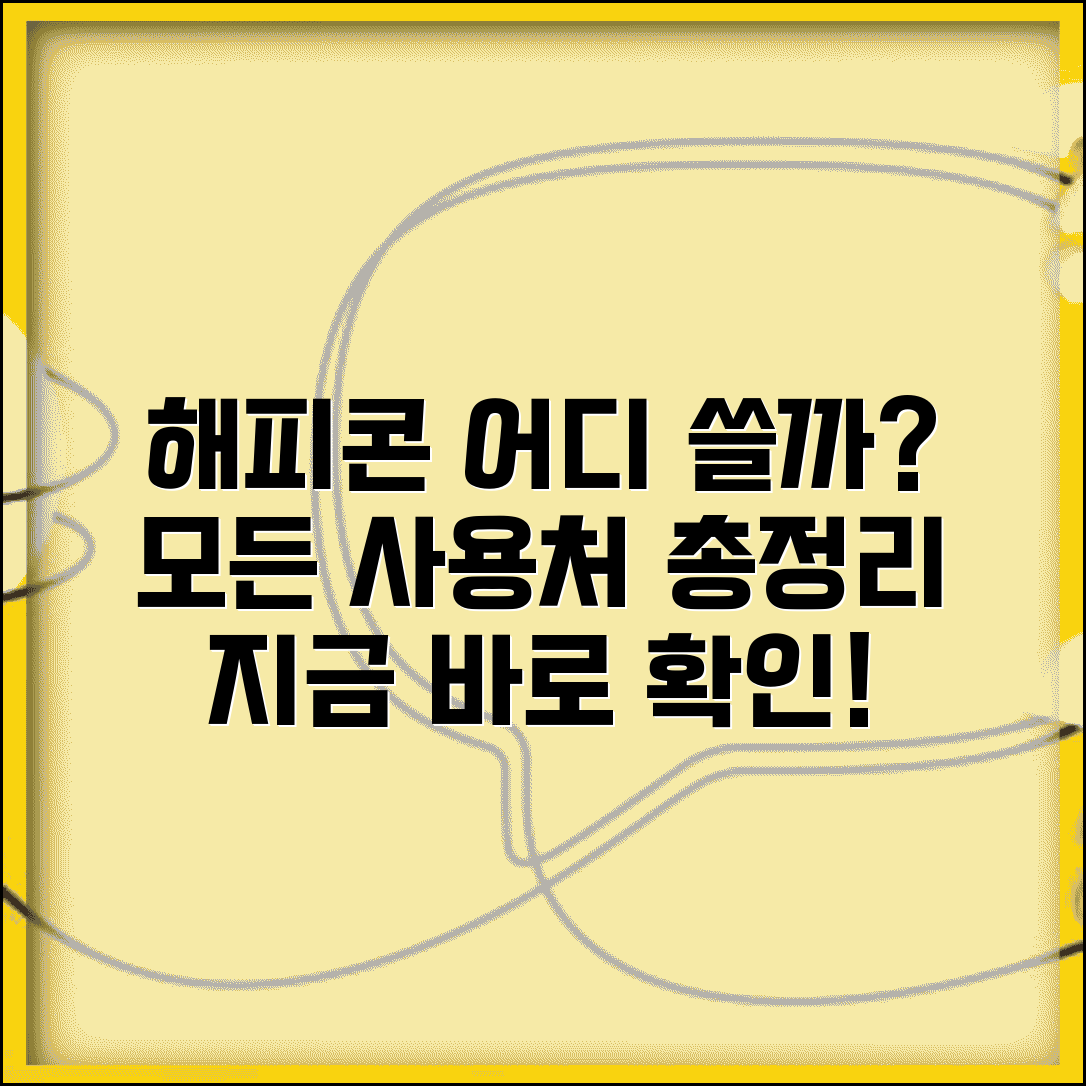 해피콘 사용처 모음 | 해피콘 사용가능 업체 완벽리스트
