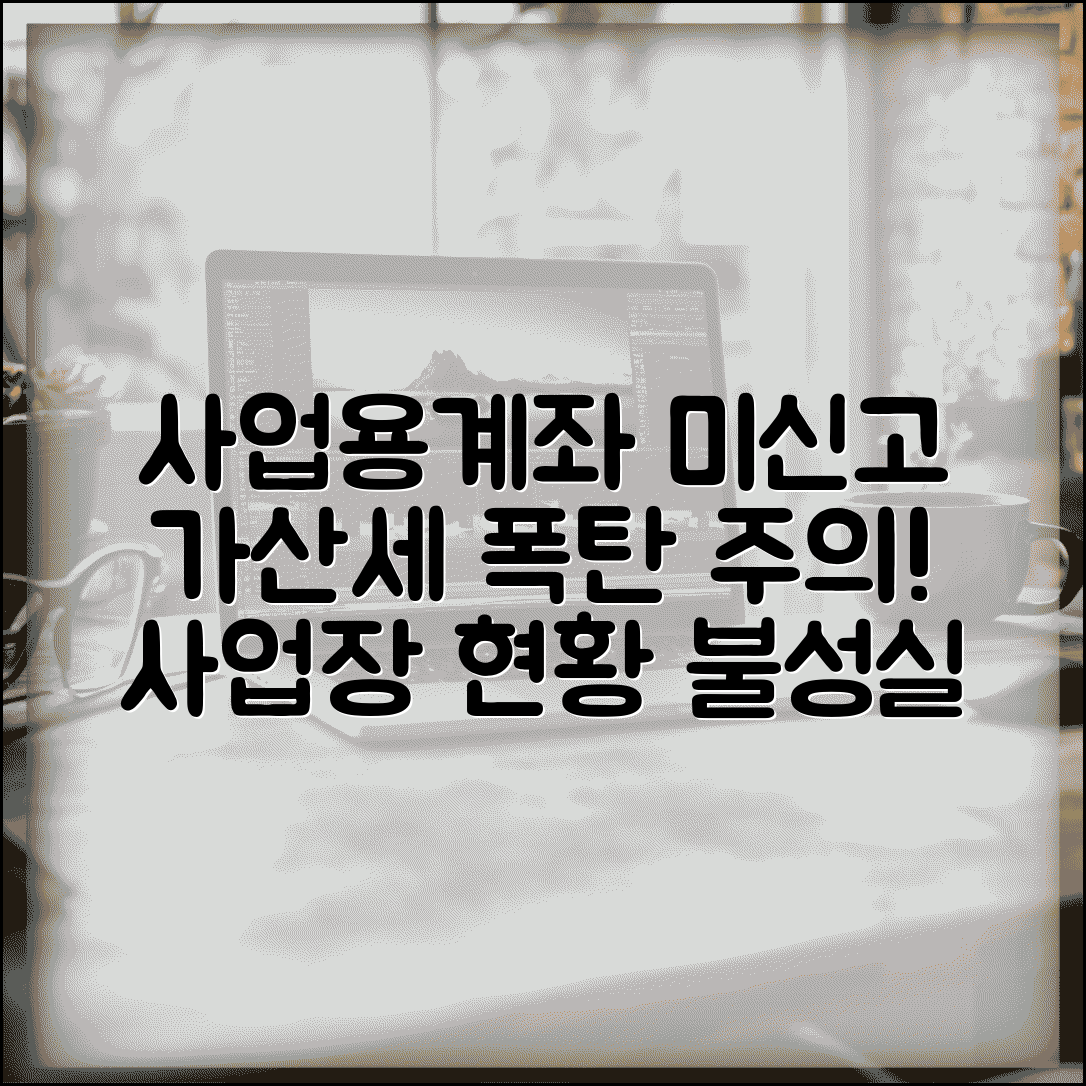 사업용계좌 미신고 가산세 | 사업장 현황신고 불성실가산세