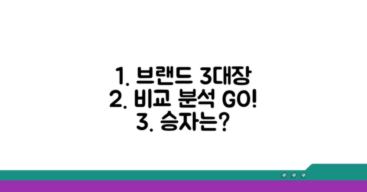 인기 브랜드 3곳 비교 분석