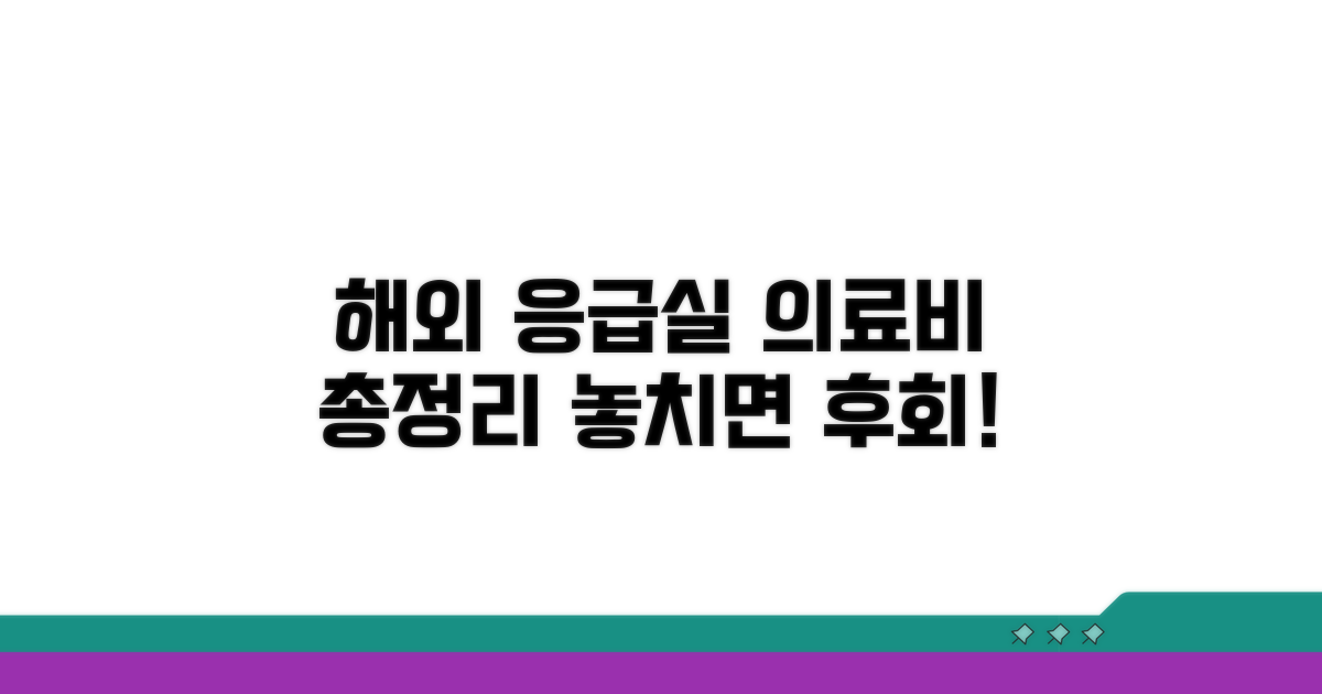 해외 응급실 의료비 상세 안내