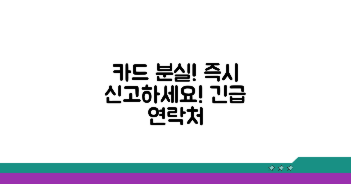 카드 분실 신고 및 즉시 연락