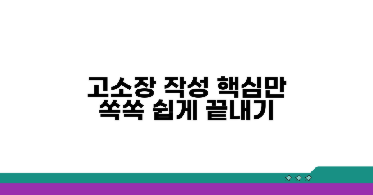 고소장 작성, 핵심만 모아