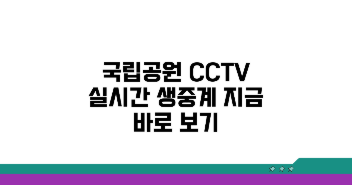 국립공원 CCTV 실시간 보기
