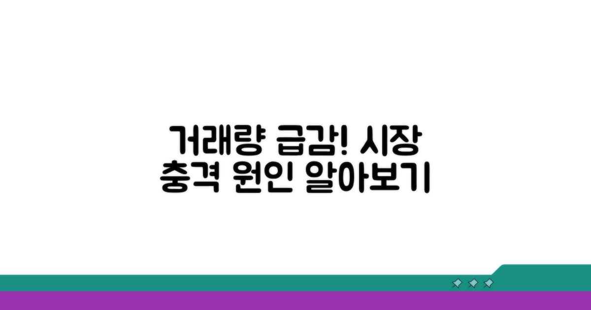 거래량 줄어든 원인과 시장 영향