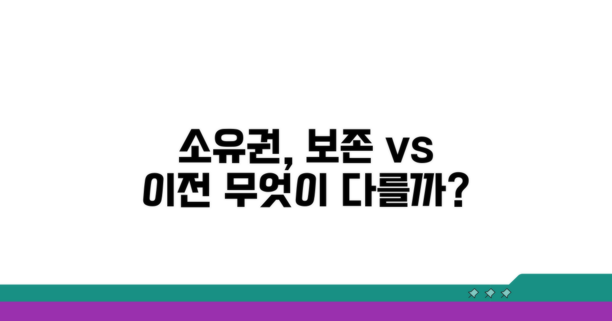소유권보존과 이전, 뭐가 다를까
