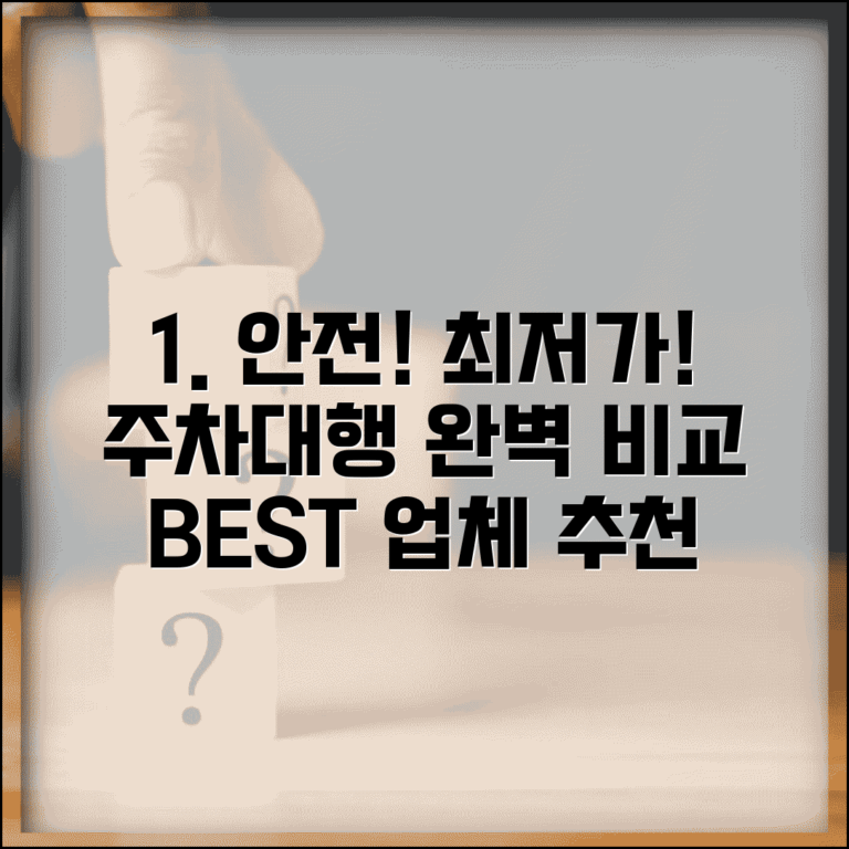 주차대행 업체 선택 기준 추천 | 안전하고 저렴한 주차대행 업체 비교