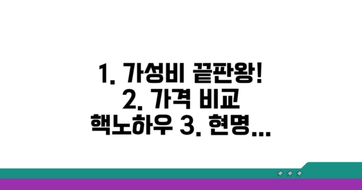 합리적인 가격 비교 노하우