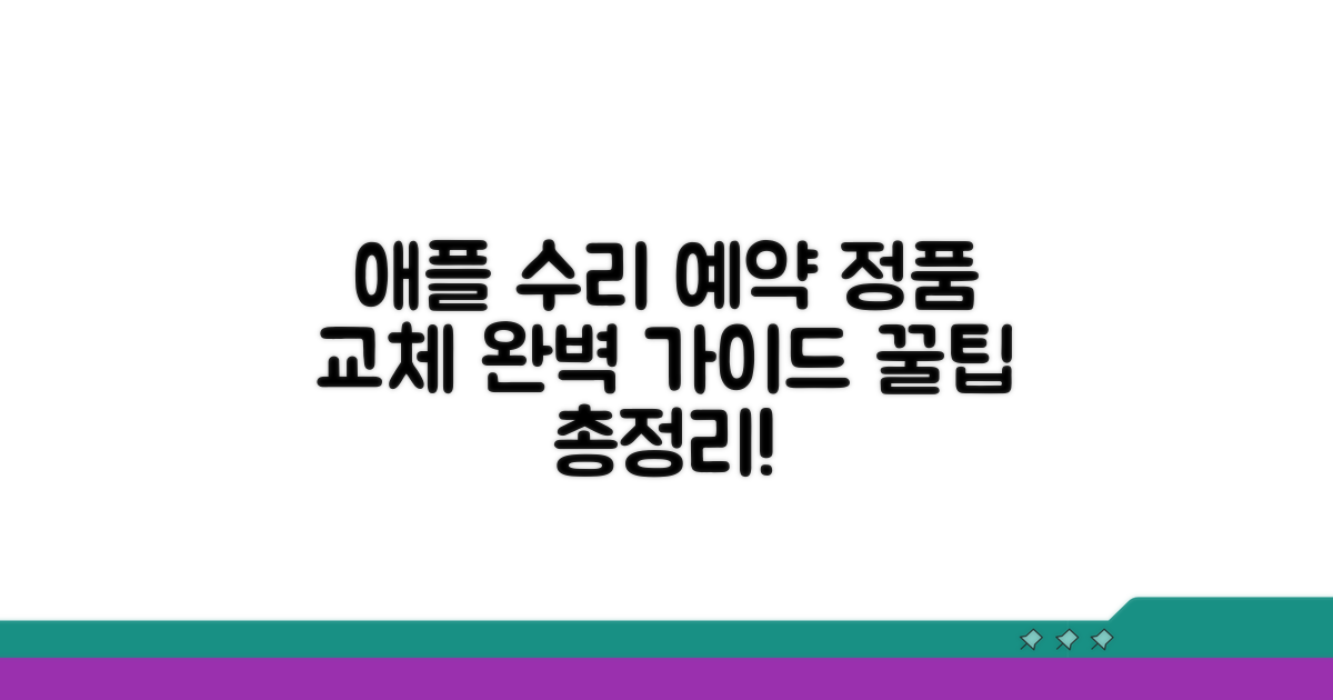 애플 수리 예약, 정품 교체 완벽 가이드