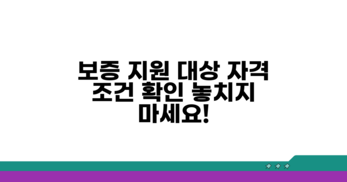 보증 지원 대상과 조건 확인