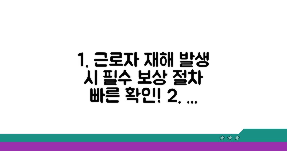 근로자 재해 발생 시 보상 절차
