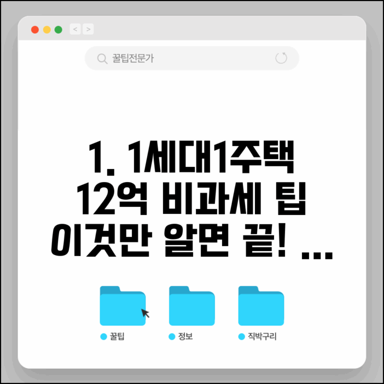 1세대1주택 비과세 12억 기준 | 12억 초과 주택 비과세 제한