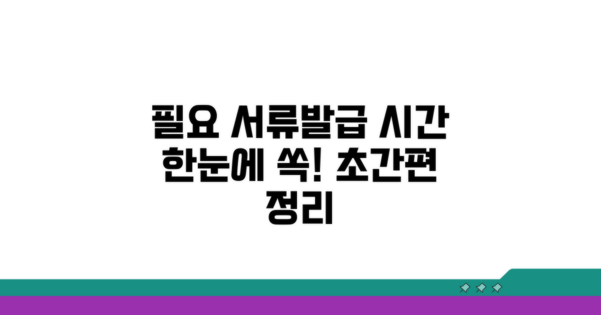 필요 서류와 발급 시간 한눈에 파악
