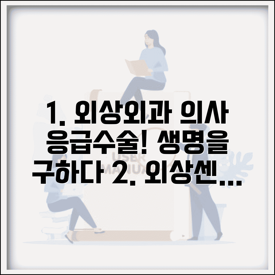외상응급외과 의사 | 응급수술 중증외상 치료 | 응급실 외상센터