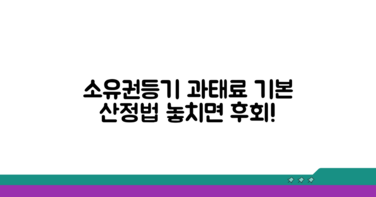소유권보존등기 과태료 산정 기본