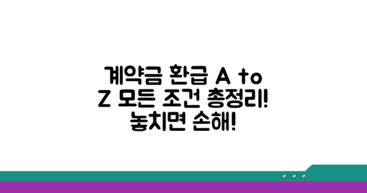계약금 환급 기준 총정리 A to Z