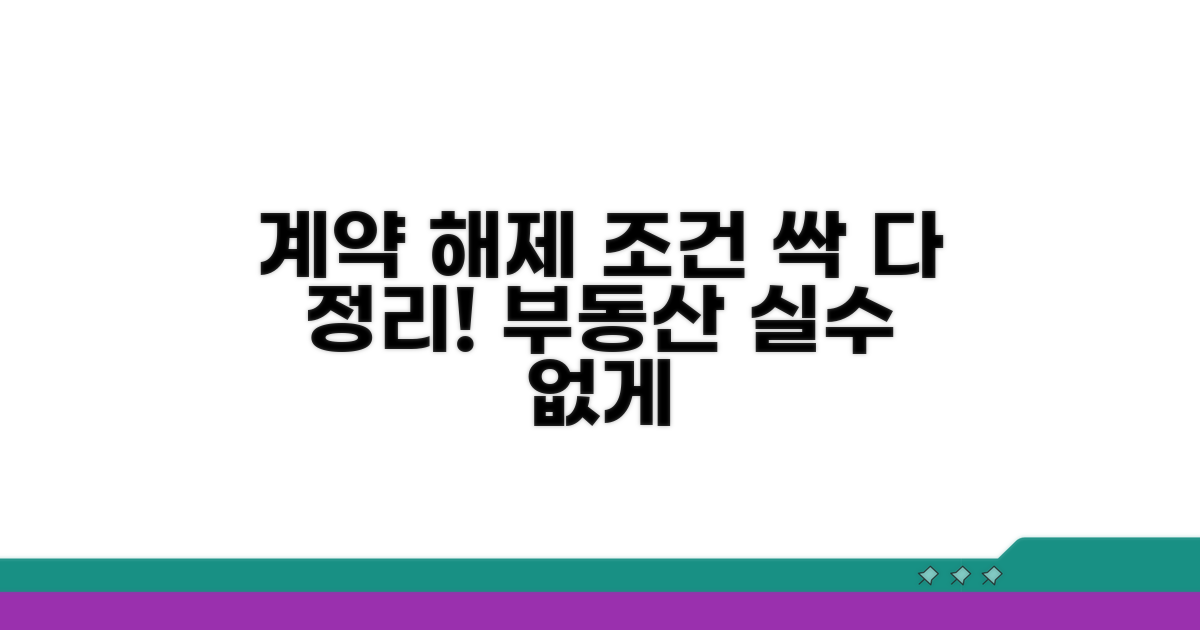 부동산 계약 해제 조건 완벽 정리