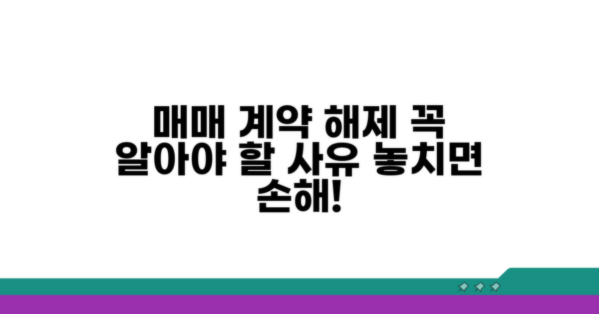 매매 계약 해제, 꼭 알아야 할 사유