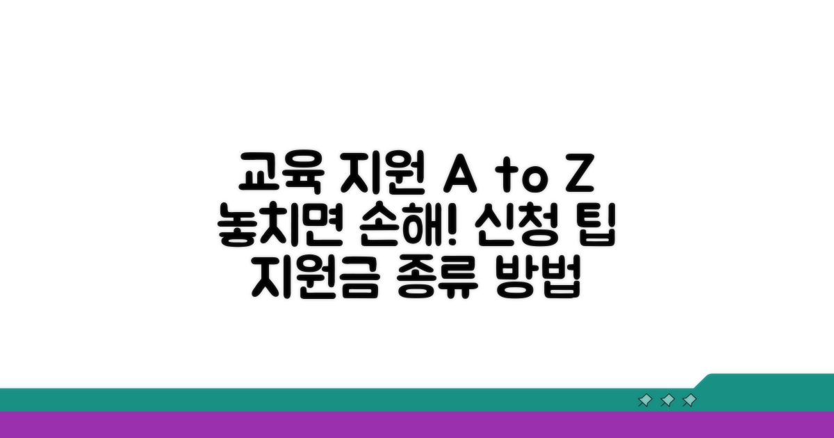교육 지원 종류와 신청 방법