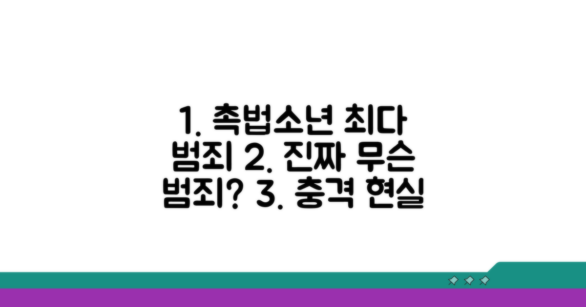 가장 흔한 촉법소년 범죄 유형은?