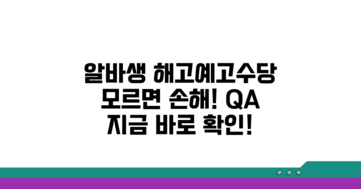 알바생을 위한 해고예고수당 Q&A