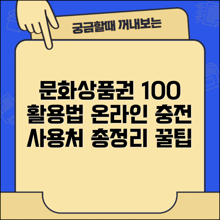 문화상품권 사용처와 온라인 충전 방법 총정리