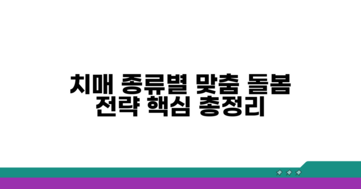 치매 종류별 관리와 돌봄 전략