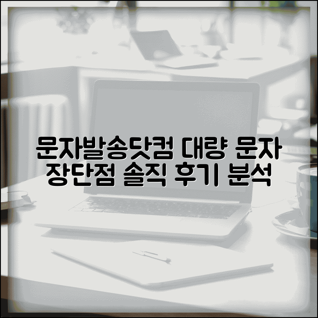 문자발송닷컴 사용 후기 대량 문자 시스템 장단점 분석