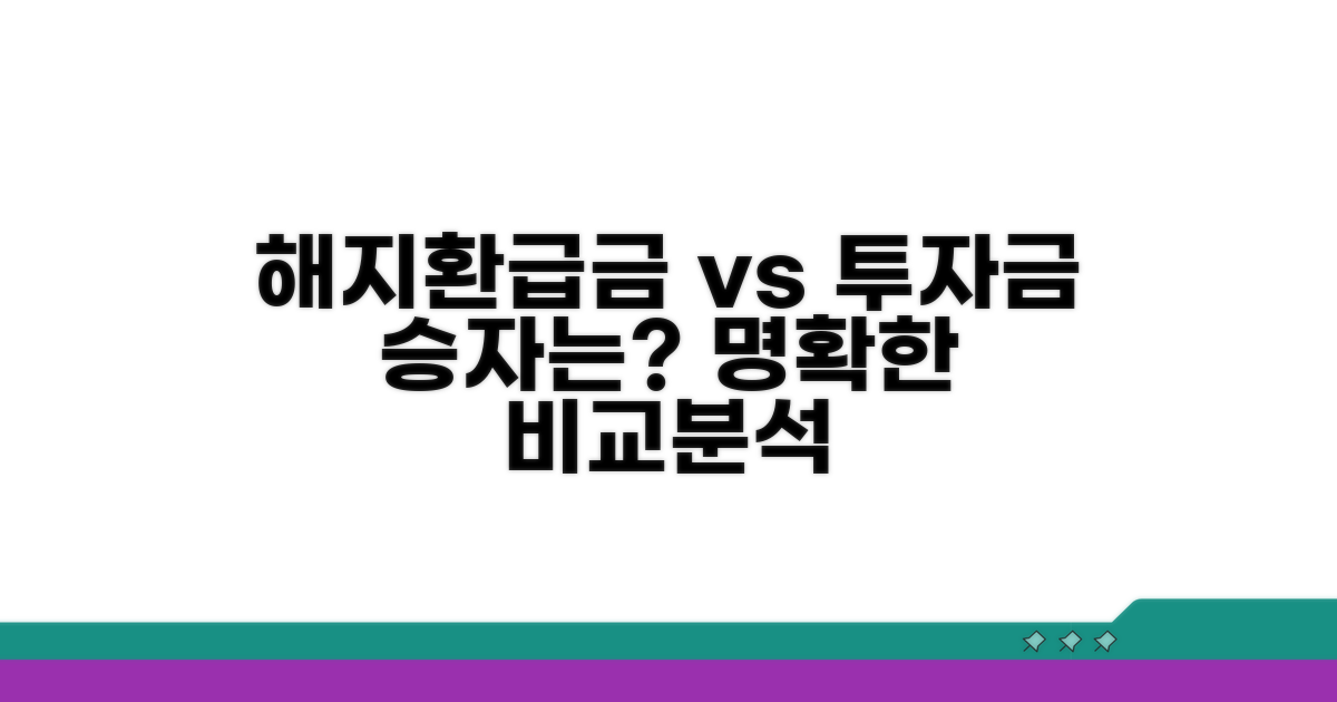 해지환급금, 투자금과 비교 분석