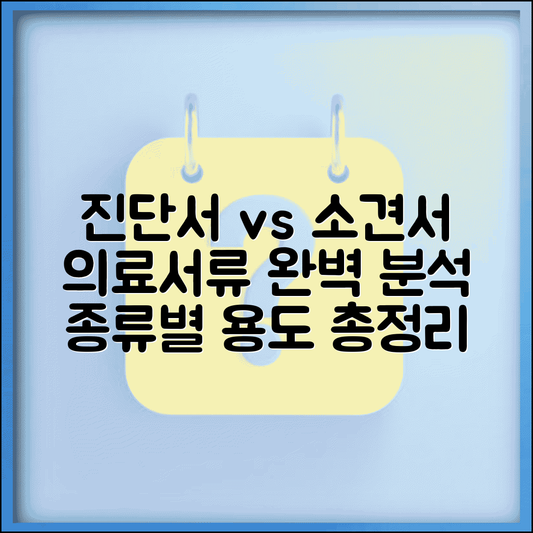 진단서 소견서 차이와 의료서류 종류별 용도