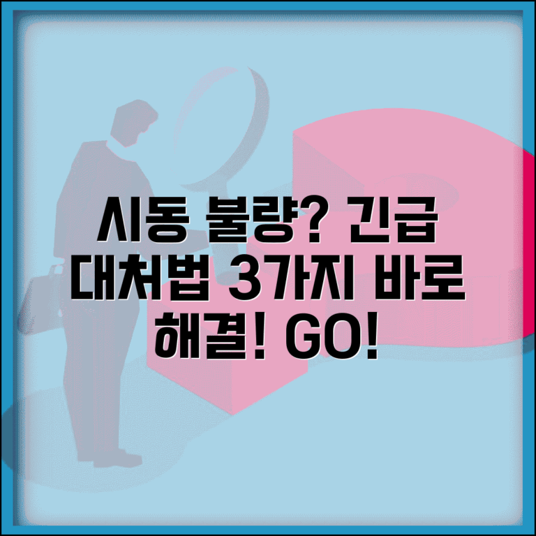 자동차 시동 안걸릴때 응급 대처법과 긴급 상황별 해결법