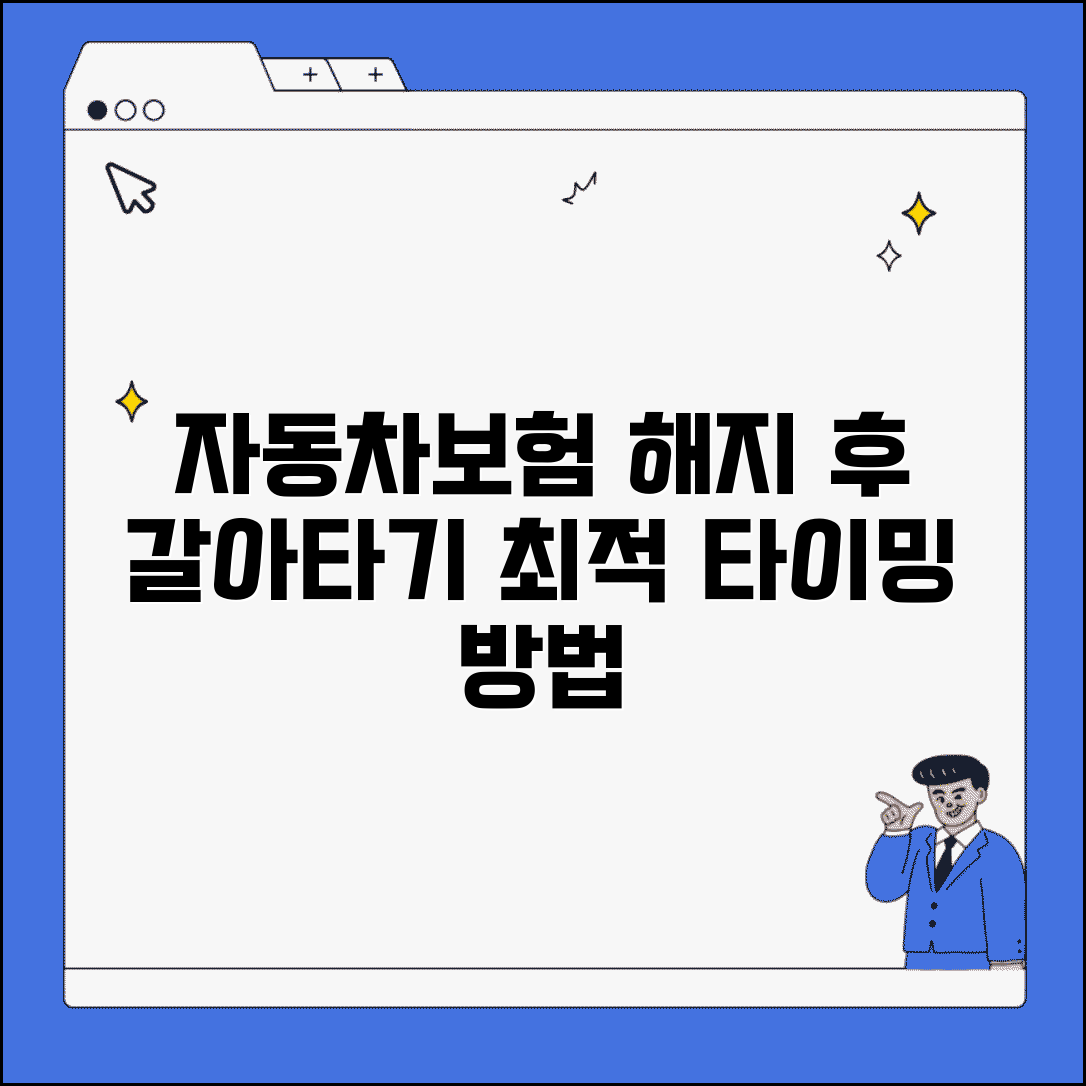 자동차보험 중도해지 후 갈아타기 시점과 방법
