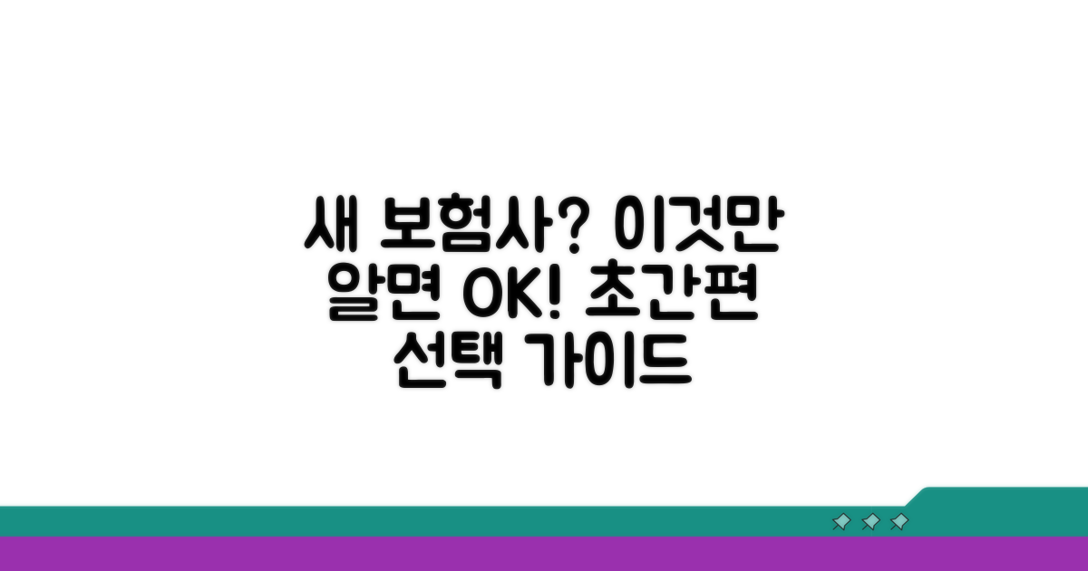 새 보험사 선택 완벽 가이드