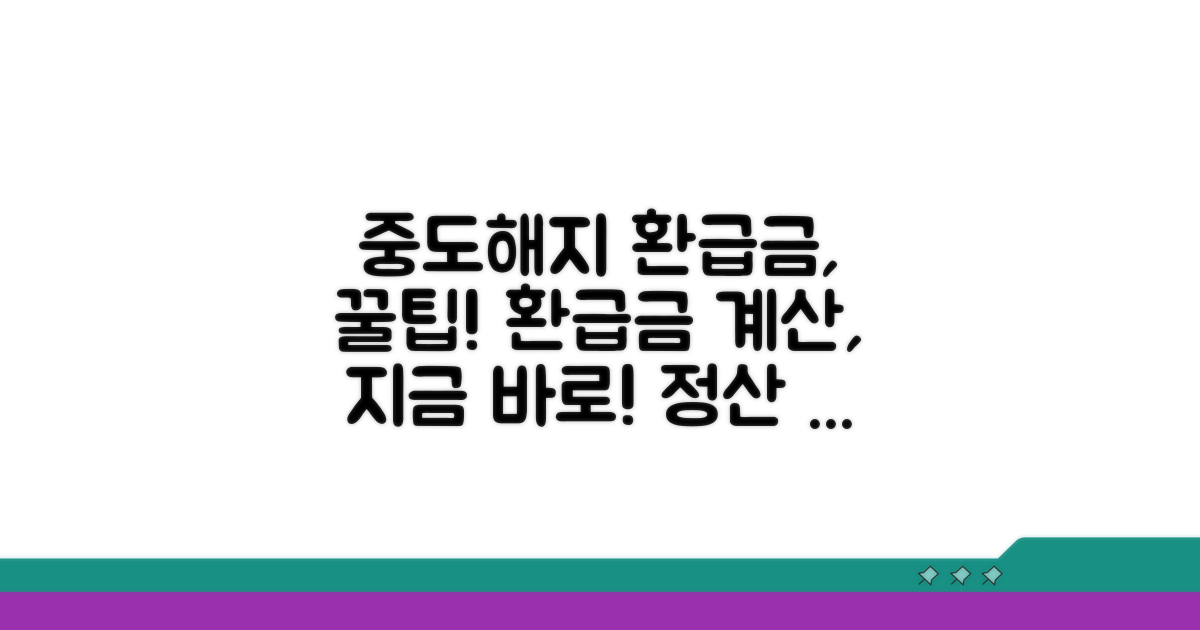 중도해지 시점과 환급금 계산법