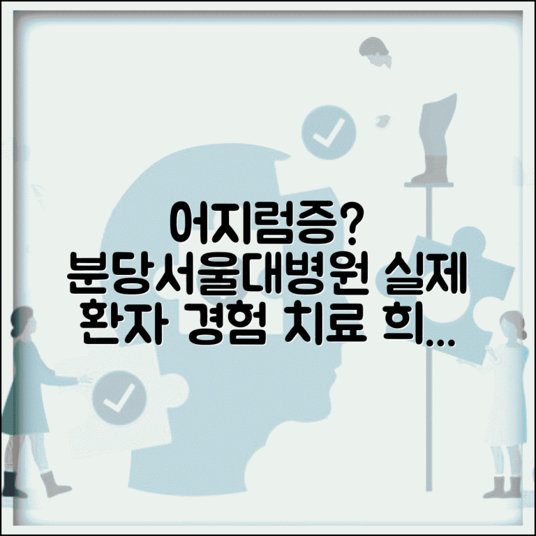 분당서울대병원 어지럼증 후기 환자 경험 치료 사례