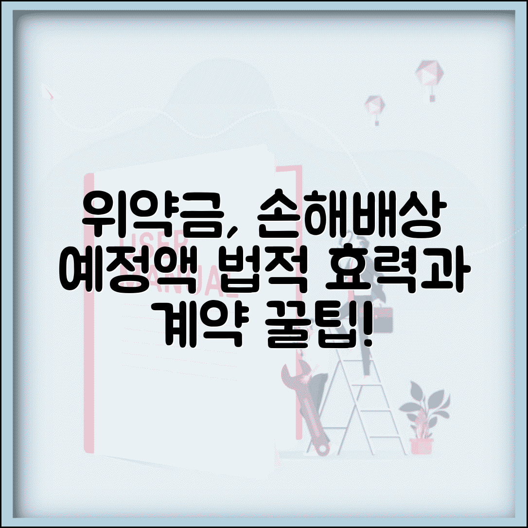 위약금 손해배상액 예정 법적 효력 범위와 계약 팁