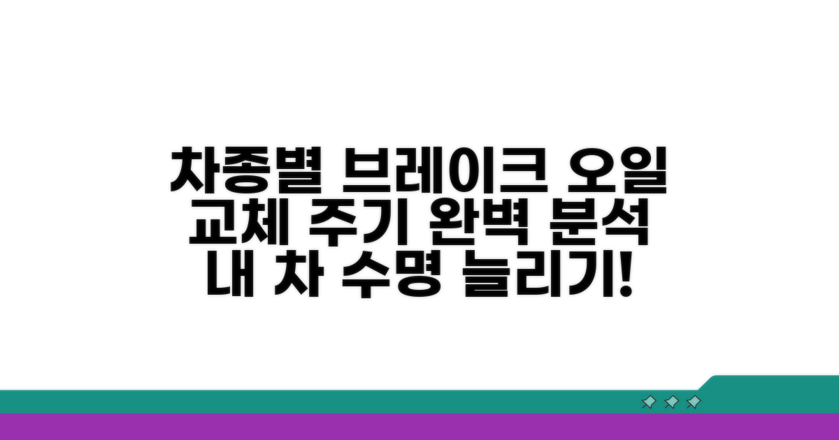 차종별 브레이크 오일 교체 주기
