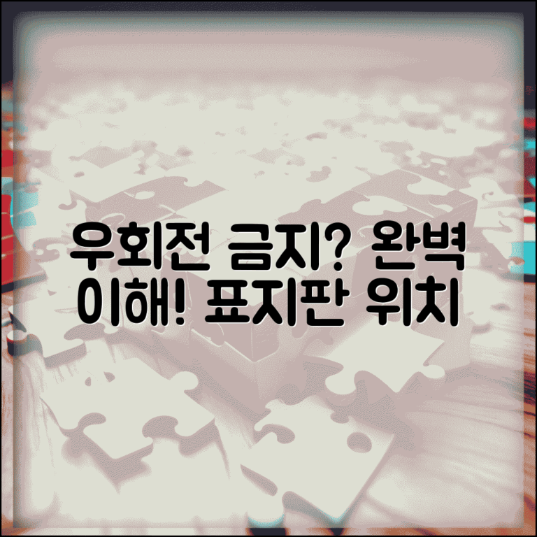 우회전 금지 표지판 의미와 위치 완벽 인식 가이드