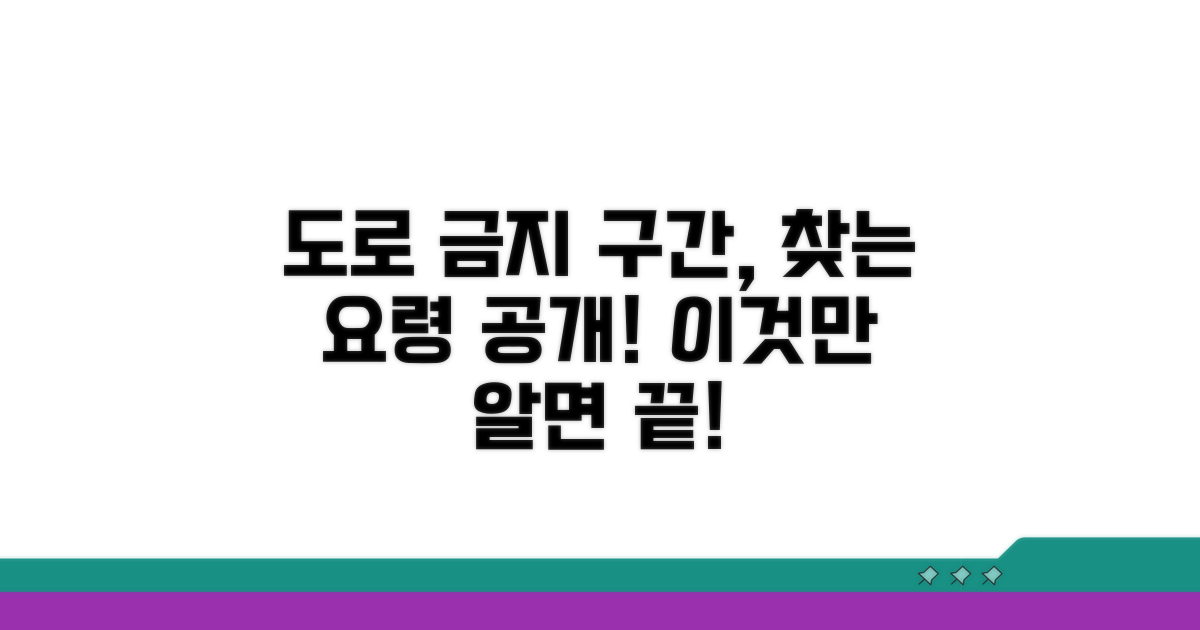 실제 도로, 금지 구간 찾는 요령