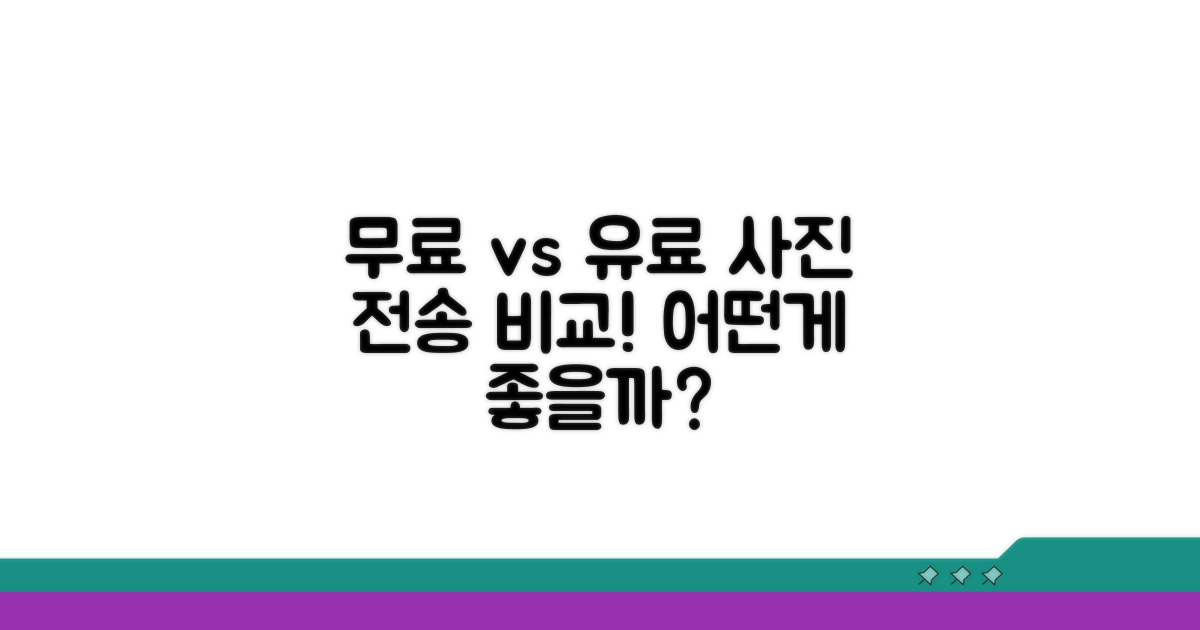 무료/유료 사진 전송 비교