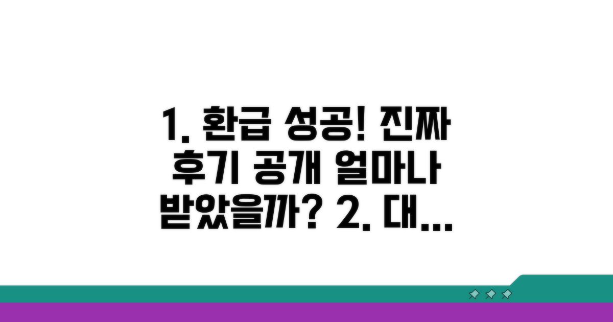 환급 성공자들의 경험담과 금액