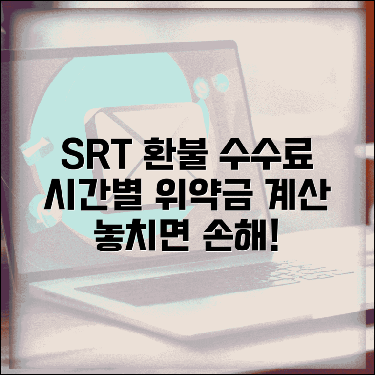 SRT 승차권 환불 수수료 시간대별 위약금 계산 가이드